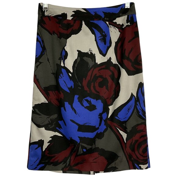 Trina Turk Floral Pencil Skirt, Silk & Cotton Blend, Lined, Women's US 2 - Picture 1 of 8